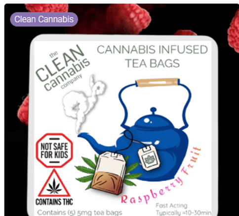 Raspberry Fruit 25mgthc Tea Bags