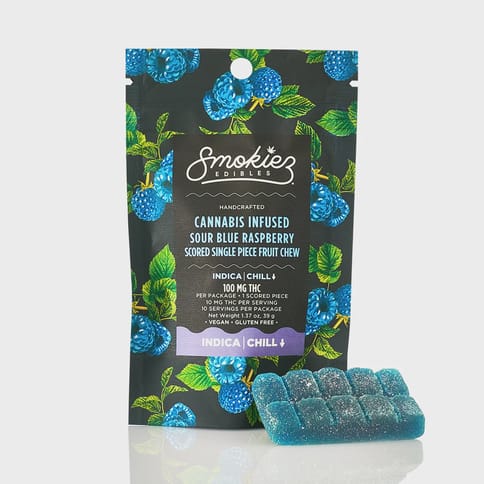Smokiez - Sour Blue Raspberry Single - Indica