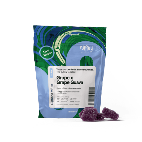 MFNY | Grape x Grape Guava | Live Resin Gummies | 10pk | 100mg