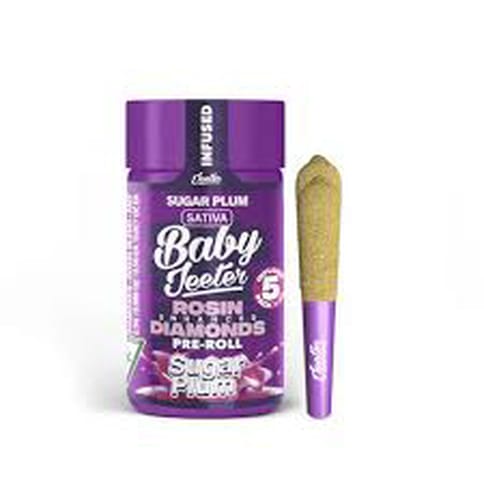 Sugar Plum x5 x .5g Rosin Enhanced Diamonds Infused Pre-Roll Pack | Baby Jeeter | Non-Discountable