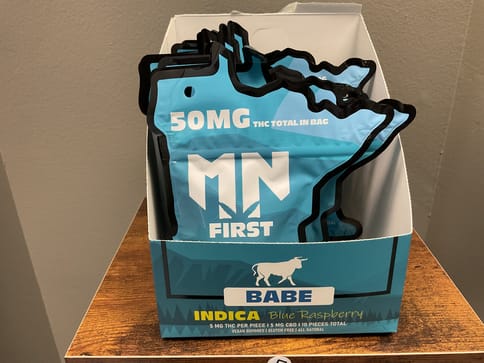 Mn First Babe Blue Raspberry Indica Gummies