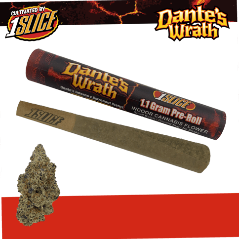 1Slice - Dante's Wrath - Indica Pre-roll - 1.1g