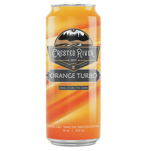Crested River Orange Turbo 10 MG THC + 10 MG CBG Soda