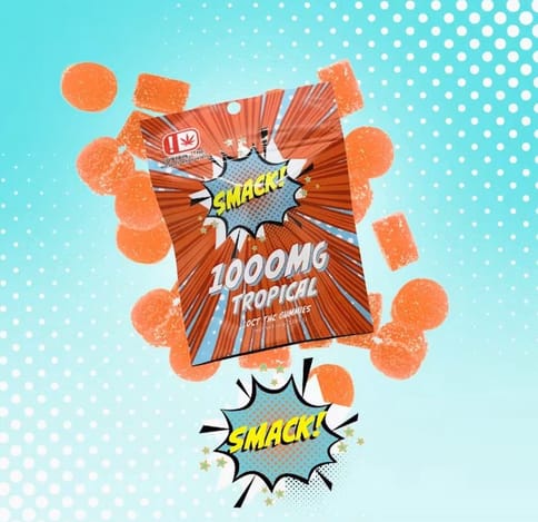 SMACK! | 10ct Gummies -|Tropical | 1000mg THC