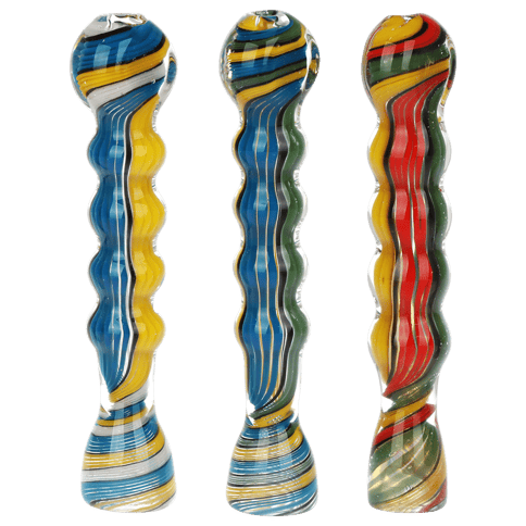 4in Ribbed Stripe Twist Chillum