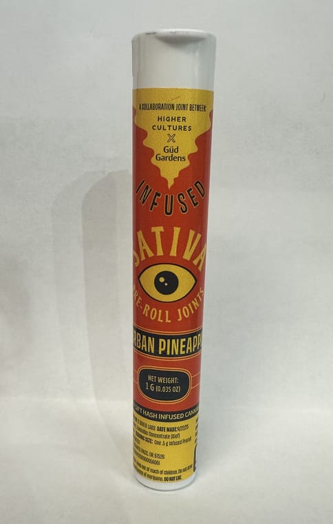 Higher Cultures | Durban Pineapple | 1G | 2pk | Solventless Pre-Roll