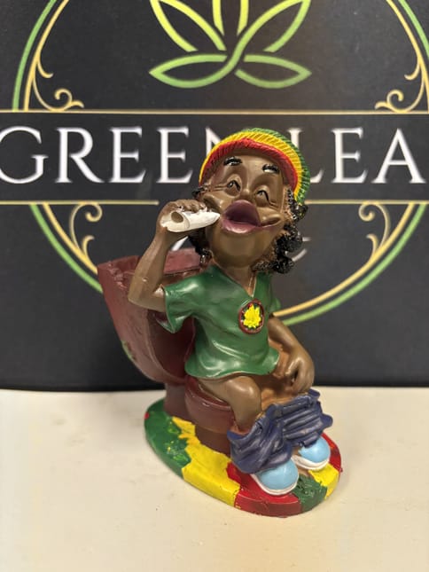 Rasta Man AshTray - Rasta Man Sitting on Toilet Smoking