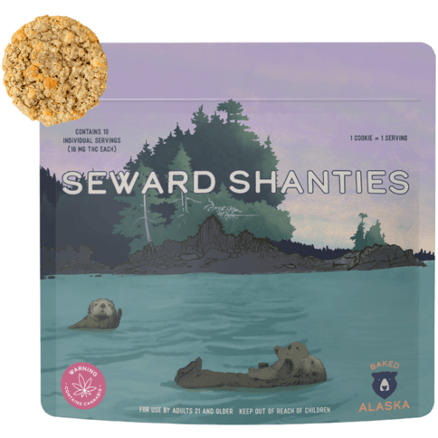 Seward Shanties (100mg) Indica Cookies 10pk by Baked Alaska