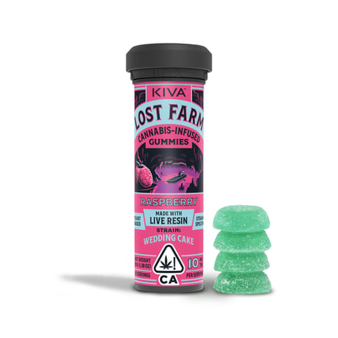 KB - LOST FARM - LIVE RESIN GUMMY - RASPBERRY X WEDDING CAKE - 100MG