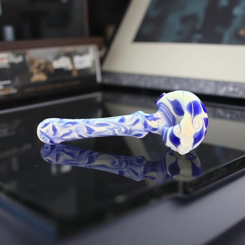 CS Blue and White Pipes- Made on Nantucket