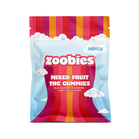Indica Mixed Fruit THC Gummies (10pk/100mg)
