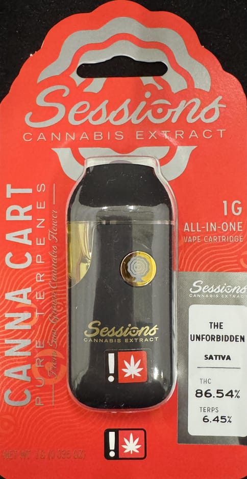 Sessions | The Unforbidden | 1G | Distillate | Button | Disposable