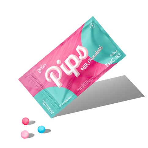 PIPS - FULL SPECTRUM CANNABIS BLEND + ROSIN | MILK CHOCOLATE |  SATIVA | 100MG TOTAL | 20 PIECES