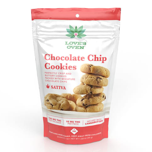 Love's Oven Chocolate Chip Cookies Sativa 100mg
