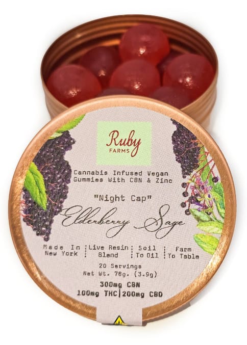 Ruby Farms - 1:2:3 20pk Live Resin Gummies - Elderberry Sage