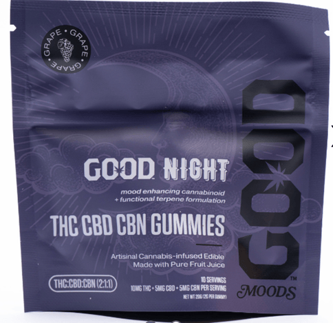GOOD Cannabis | Good Night Grape CBD CBN Moods | Gummies | 100mg | 10pk
