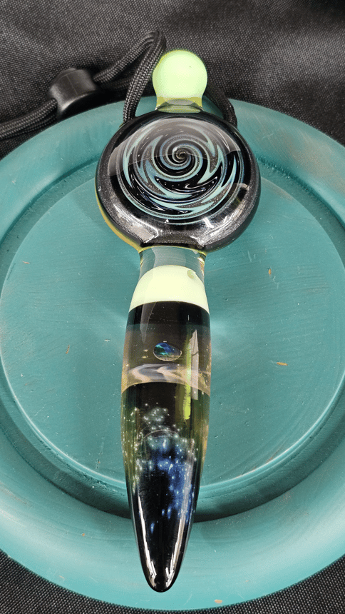 Gateson | Large Swirl Pendy | Black/Blue/Green