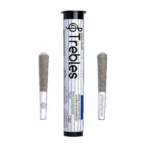 TREBLES BUBBLEHASH INFUSED JOINTS | SATIVA BLEND | 0.5 GRAM | X2