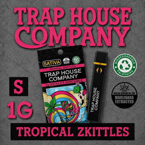 THC 1g Distillate Disposable - Tropical Zkittles