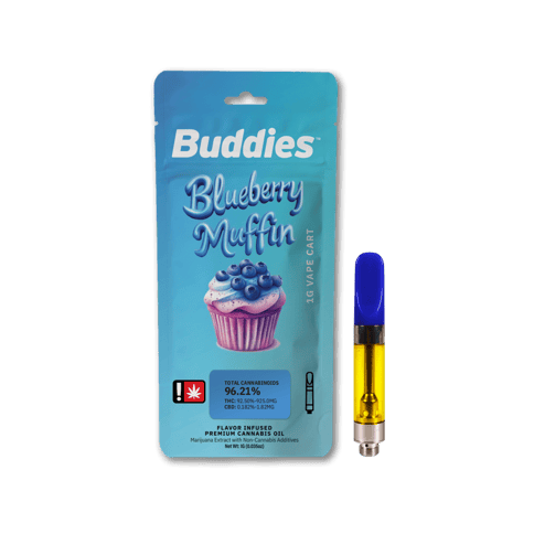 Buddies | Blueberry Muffin | 1G | Flavored Distillate | Cartridge