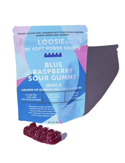 Sour Blue Raspberry 25mg Gummies