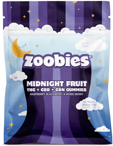 Gummies (THC:CBD:CBN) - Midnight Fruit (50mg/10pk)