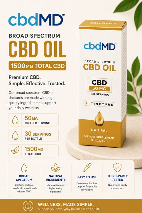 CBD MD 1500mg Broad Spectrum (Natural Flavor)