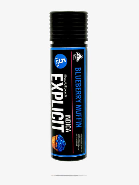 KB - EXPLICIT - INFUSED PREROLL MULTIPACK - BLUEBERRY MUFFIN - 5G