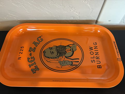 Zig Zag | Rolling Tray | Small | Orange