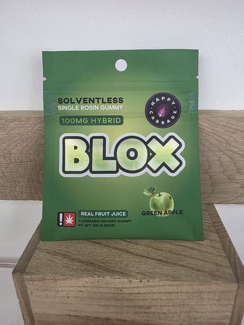 Happy Cabbage | 100MG | Apple BLOX Single Rosin Gummy