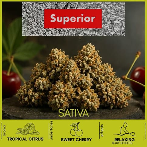 Trop Cherry Punch Deli Cannabis Flower by Superior | Golden Rookie