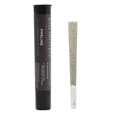 Enlighten Extracts | Soft Landing 1:1 CBD | CO2 Pipeline Infused Preroll | .75g
