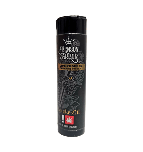 SNAKE OIL | LIVE ROSIN INFUSED PRE-ROLL | THE KINGS SOUR | INDICA | 1 GRAM