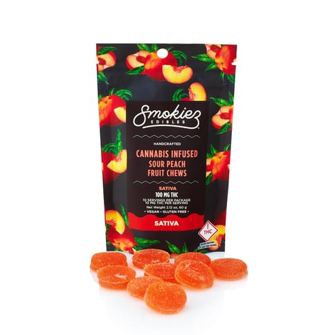 Sour Peach | 100mg Scored Gummies