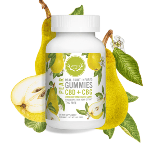 WYLD | Pear Hemp 400mg CBD:CBG Gummies | 20pk