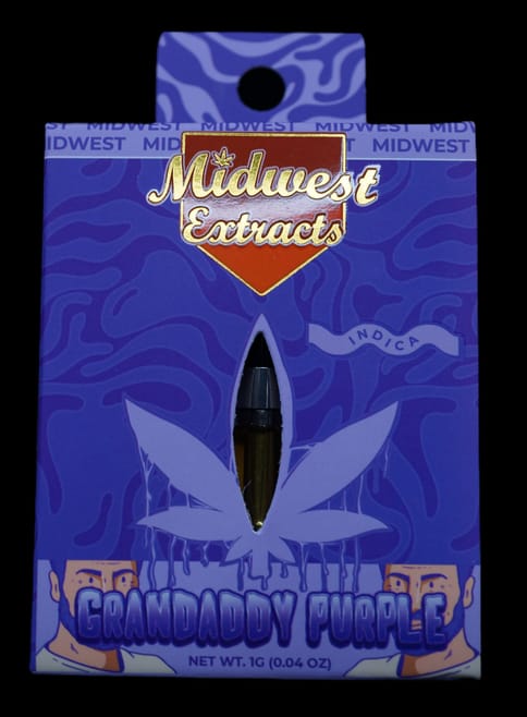 Midwest Extracts Grandaddy Purple 1G Cart