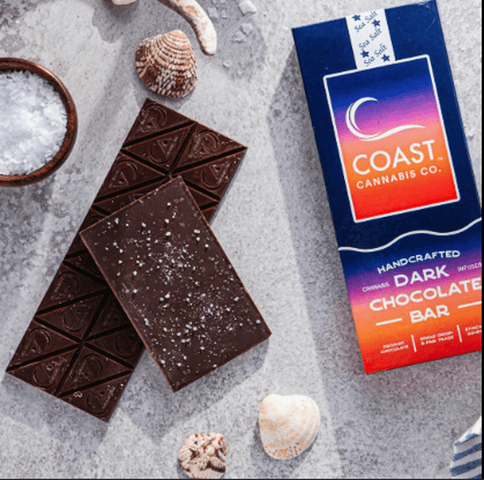Dark Chocolate Sea Salt Bar 100 mg Coast