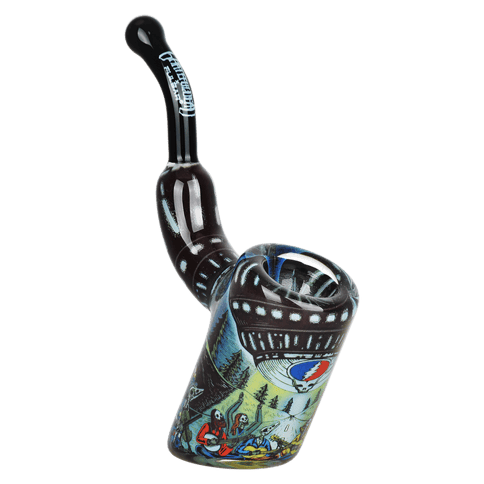 Grateful Dead x Pulsar Inside Print Bent Sherlock Pipe | UFO Jam | 4"