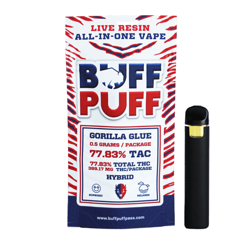 Buff Puff - Gorilla Glue Hybrid Live Resin AIO Vape Pen - 0.5g