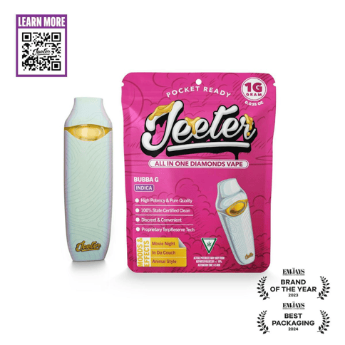 Bubba G 1g AIO Diamond Infused Disposable | Jeeter | Indica