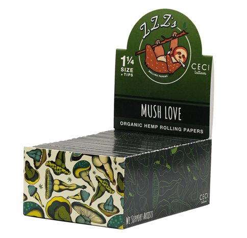 ZZZ's Rolling Papers + Tips - 1 1/4 - Mush Love