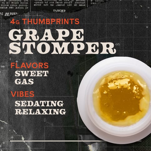 Grape Stomper Live Rosin - 4g Thumbprints Concentrate