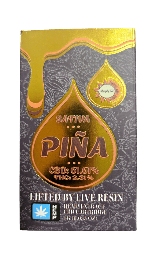 LIVE RESIN CBD CARTRIDGE | PIÑA | SATIVA | 1 GRAM | 510 THREAD