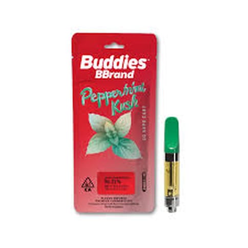 Buddies | Peppermint Kush | 1G | Flavored Distillate | Cartridge