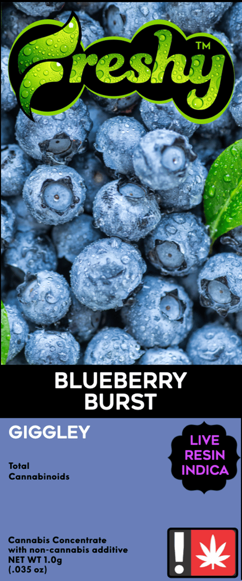 Blueberry Burst Live Resin 1G Cartridge (Freshy)