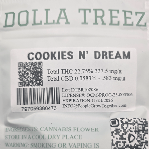 Dolla Treez - Cookies N' Dream - Flower - 3.5g