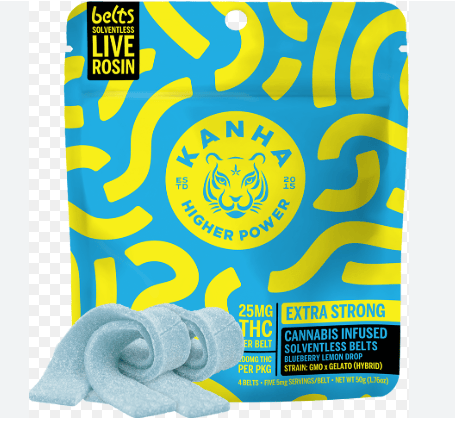 Kanha | Nano | Blueberry Lemon Drop | Live Rosin Belts | Hybrid | 100mg | 4pk