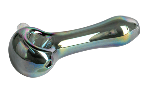 4" Iridescent Large Spoon - Smoke