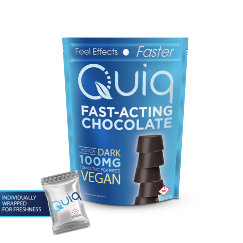 Quiq Indica Chocolate - Individually Wrapped (10mg incredibles Pieces)