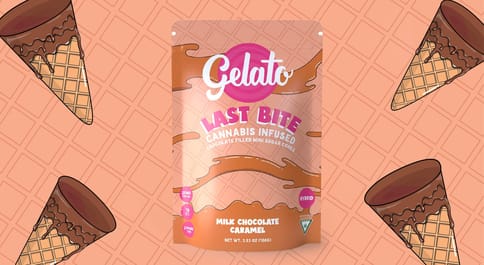 Gelato Milk Chocolate Caramel Last Bite Cones 200mg